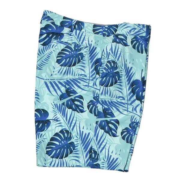 WALTER HAGEN 11 MAJORS Mens Blue Floral Walking Shorts Polyester Zip Fly Size 40 - Picture 5 of 10